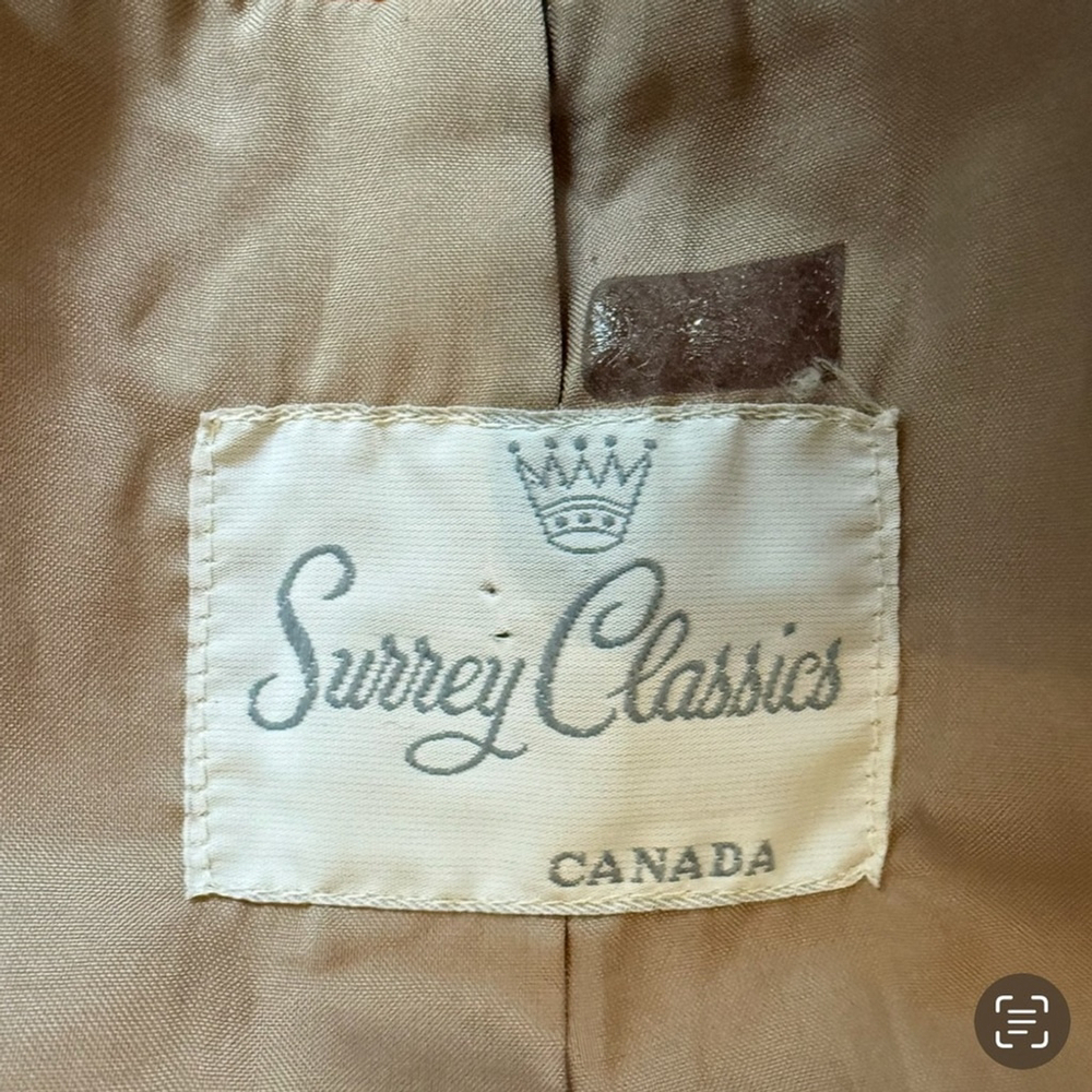 Surrey Classics Vintage Stylish Tan Trench Coat for Women Size L Fall Winter - Picture 5 of 14